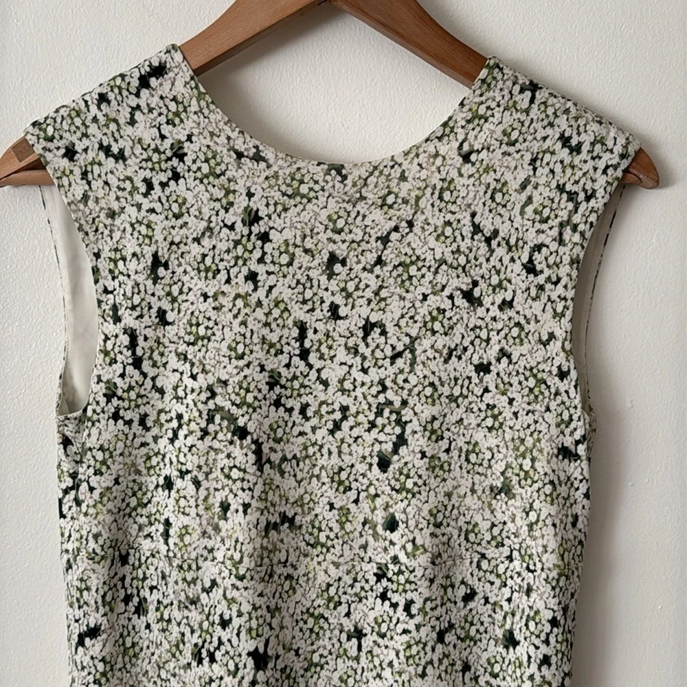 Tory Burch S Valerie White Green Laceflower Print Dress